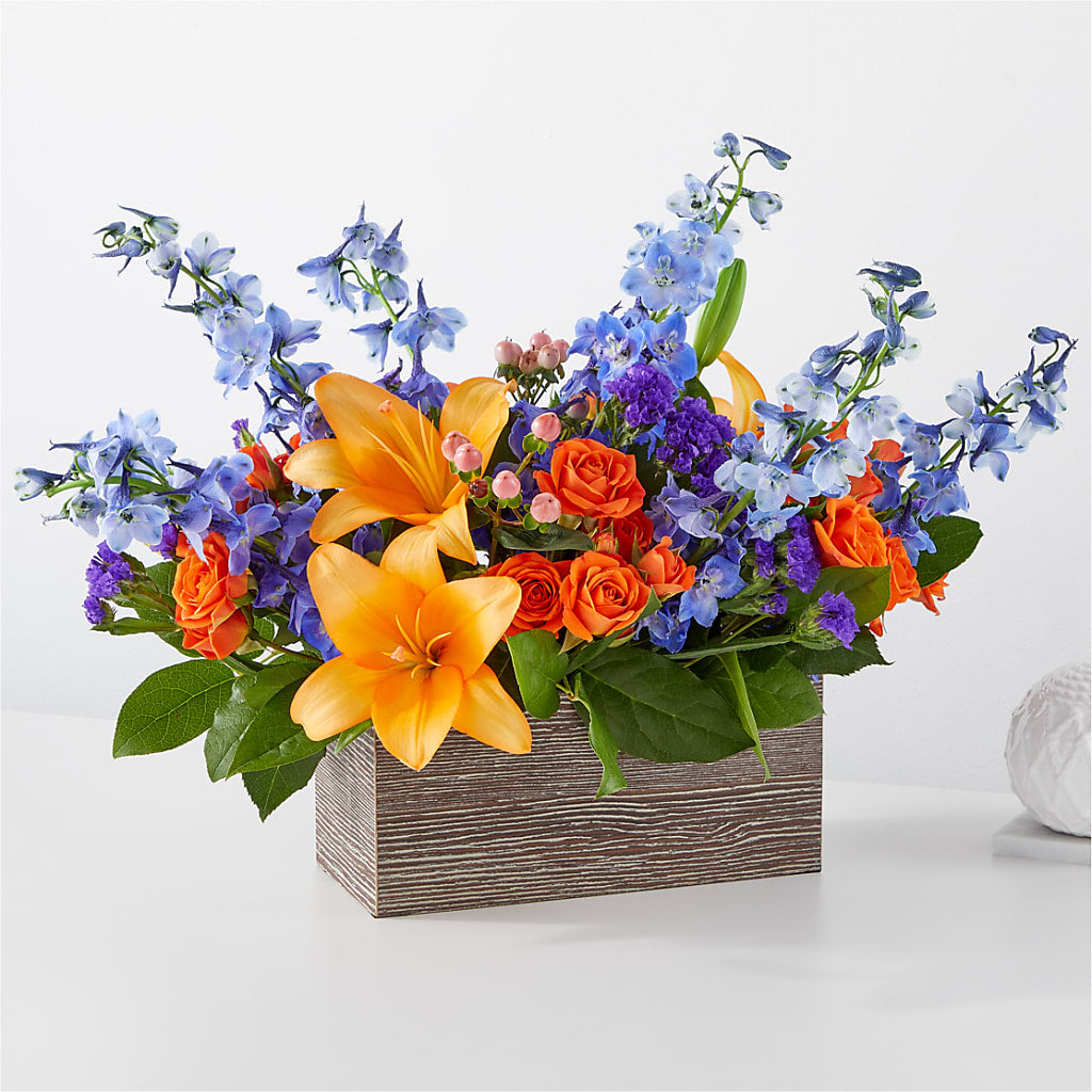 Radiant Citrus Box Bouquet – All Occasion Florist, Sevierville TN