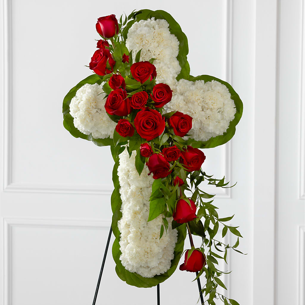 Floral Cross Easel – All Occasion Florist, Sevierville TN