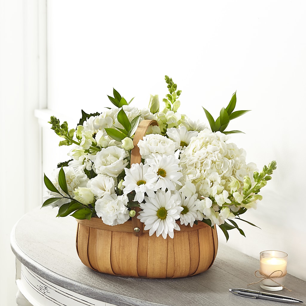 Pure Ivory Basket – All Occasion Florist, Sevierville TN