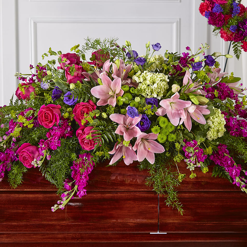 Radiant Tribute Casket Spray – All Occasion Florist, Sevierville TN