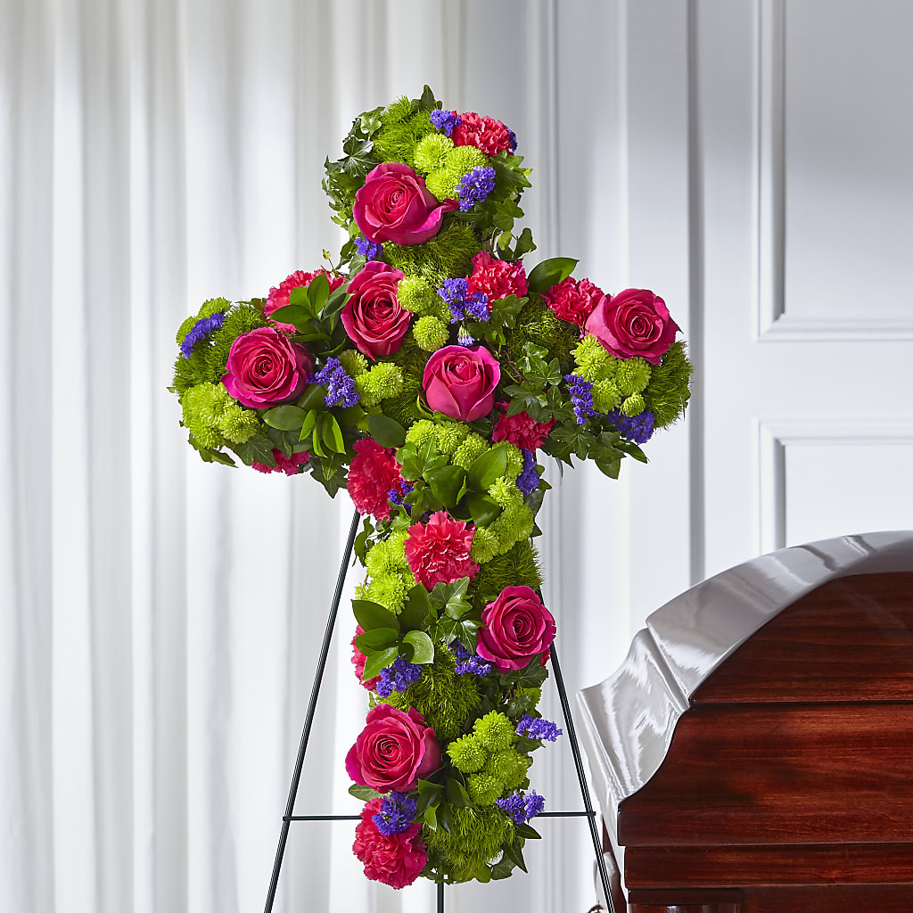 Tribute Rose Floral Cross – All Occasion Florist, Sevierville TN