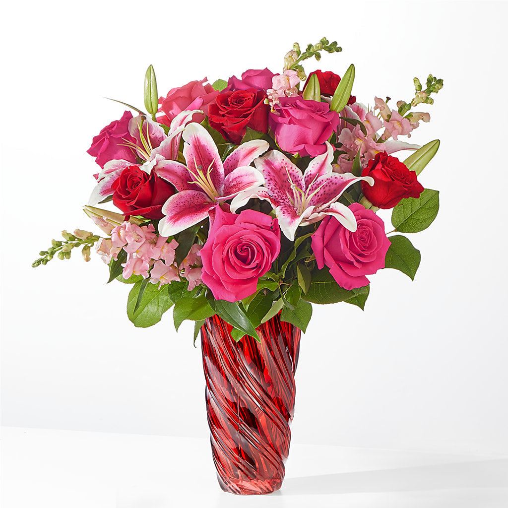 Always You Bouquet with Luxe Swirl Vase – All Occasion Florist, Sevierville TN