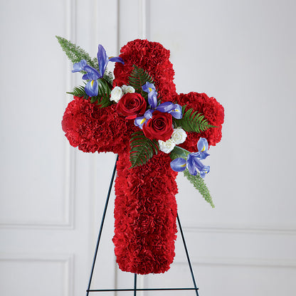 Faithful Hero Floral Cross –  All Occasion Florist, Sevierville TN
