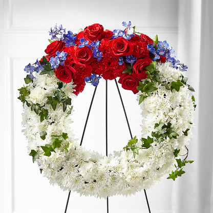Patriotic Passion Wreath –  All Occasion Florist, Sevierville TN