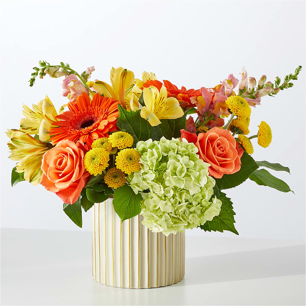 Autumn Sunshine Bouquet with Ivory Vase –  All Occasion Florist, Sevierville TN
