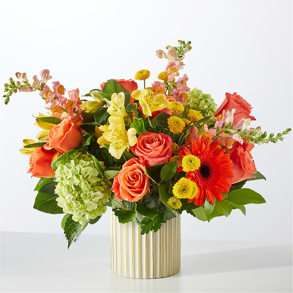 Autumn Sunshine Bouquet with Ivory Vase –  All Occasion Florist, Sevierville TN