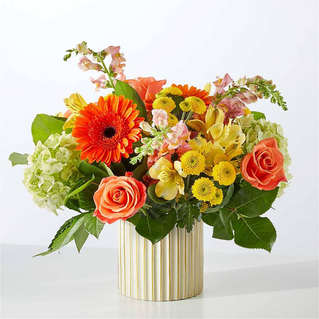 Autumn Sunshine Bouquet with Ivory Vase –  All Occasion Florist, Sevierville TN