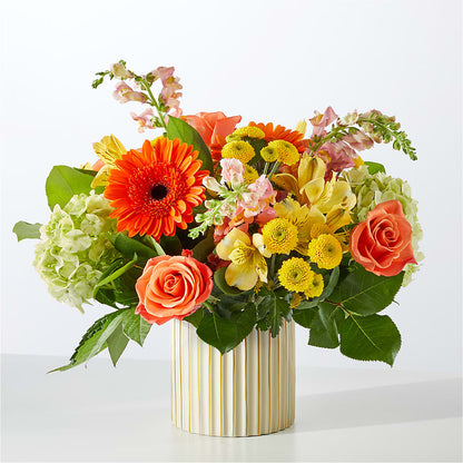 Autumn Sunshine Bouquet with Ivory Vase –  All Occasion Florist, Sevierville TN