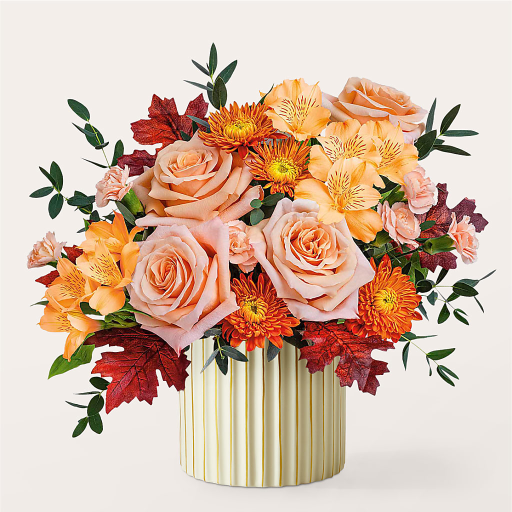 Spiced Latte Bouquet with Ivory Vase –  All Occasion Florist, Sevierville TN