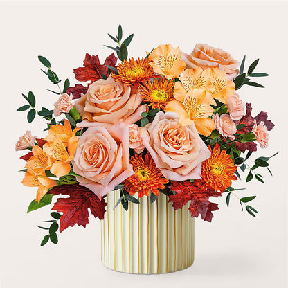 Spiced Latte Bouquet with Ivory Vase –  All Occasion Florist, Sevierville TN