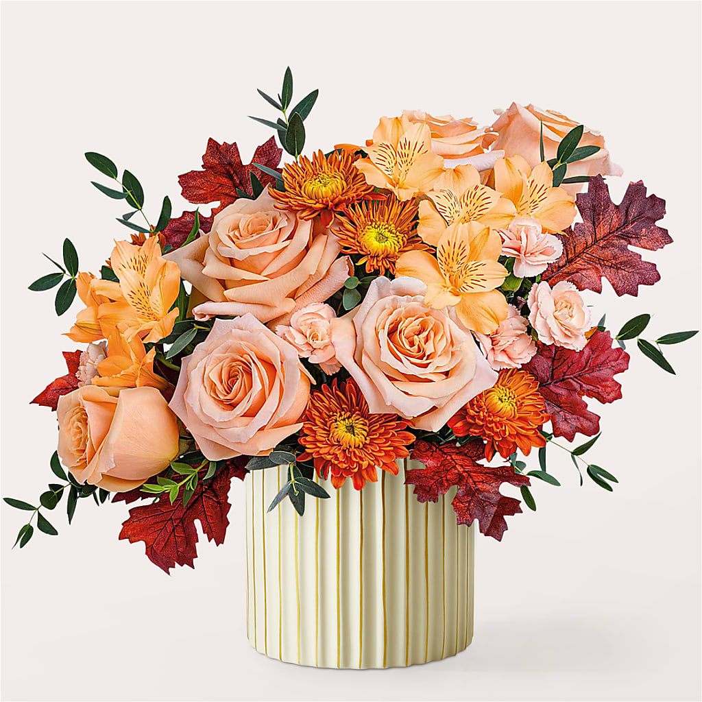 Spiced Latte Bouquet with Ivory Vase –  All Occasion Florist, Sevierville TN