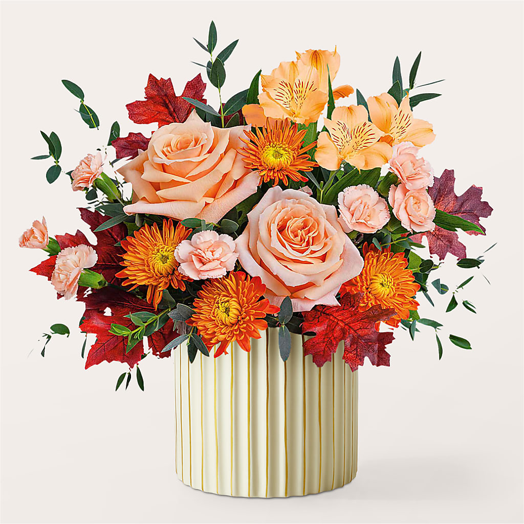 Spiced Latte Bouquet with Ivory Vase –  All Occasion Florist, Sevierville TN