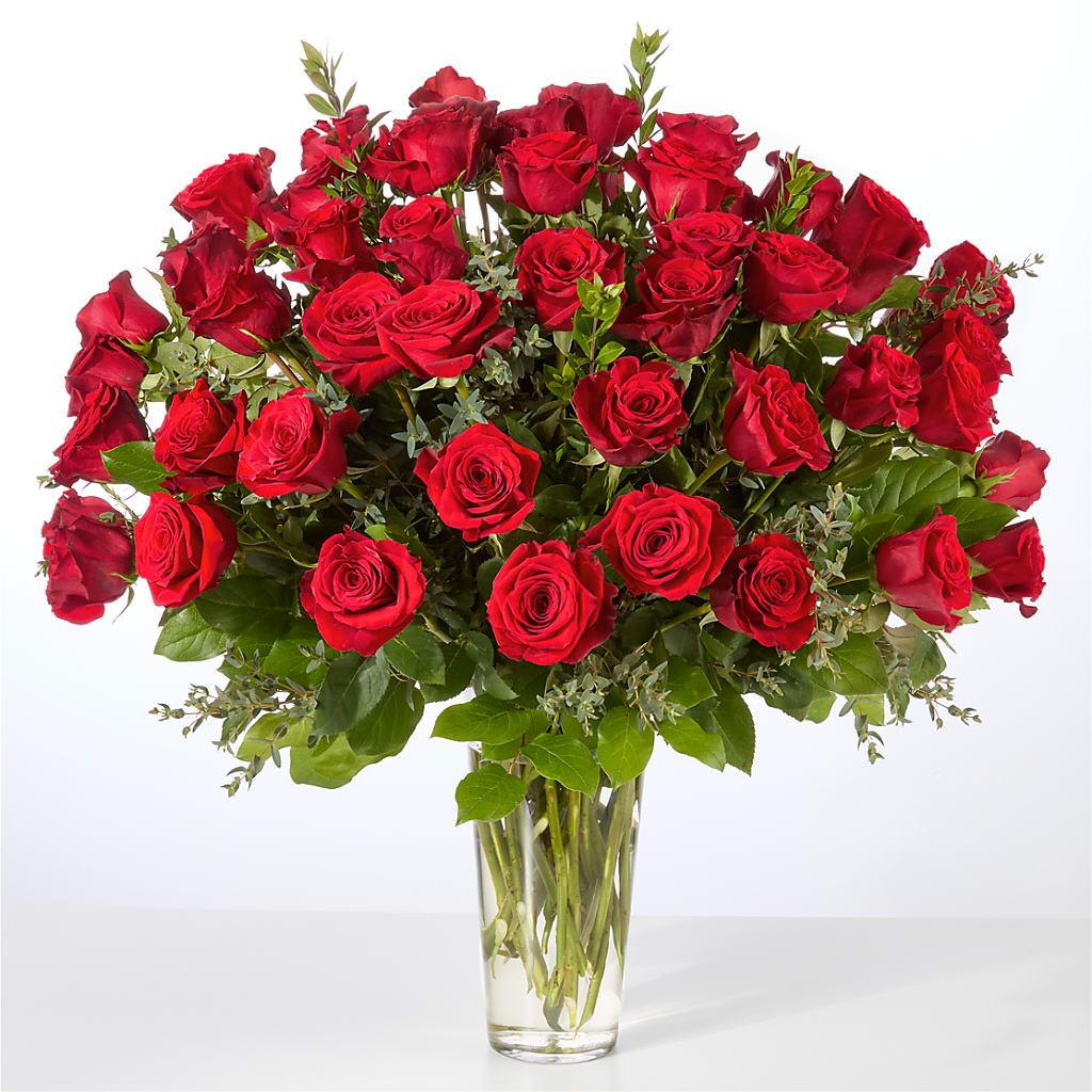 Forever Yours Fifty Stem Red Rose Bouquet –  All Occasion Florist, Sevierville TN